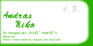 andras miko business card